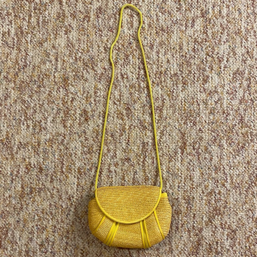 Vintage Magid yellow convertible clutch